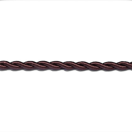 câble textile marron torsade